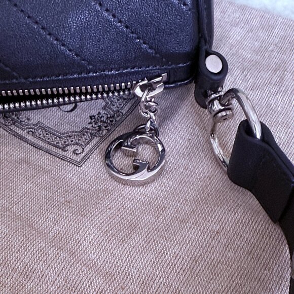 Gucci 760710 Blondie Mini Cylinder Shoulder Bag Black Leather - Picture 7 of 15